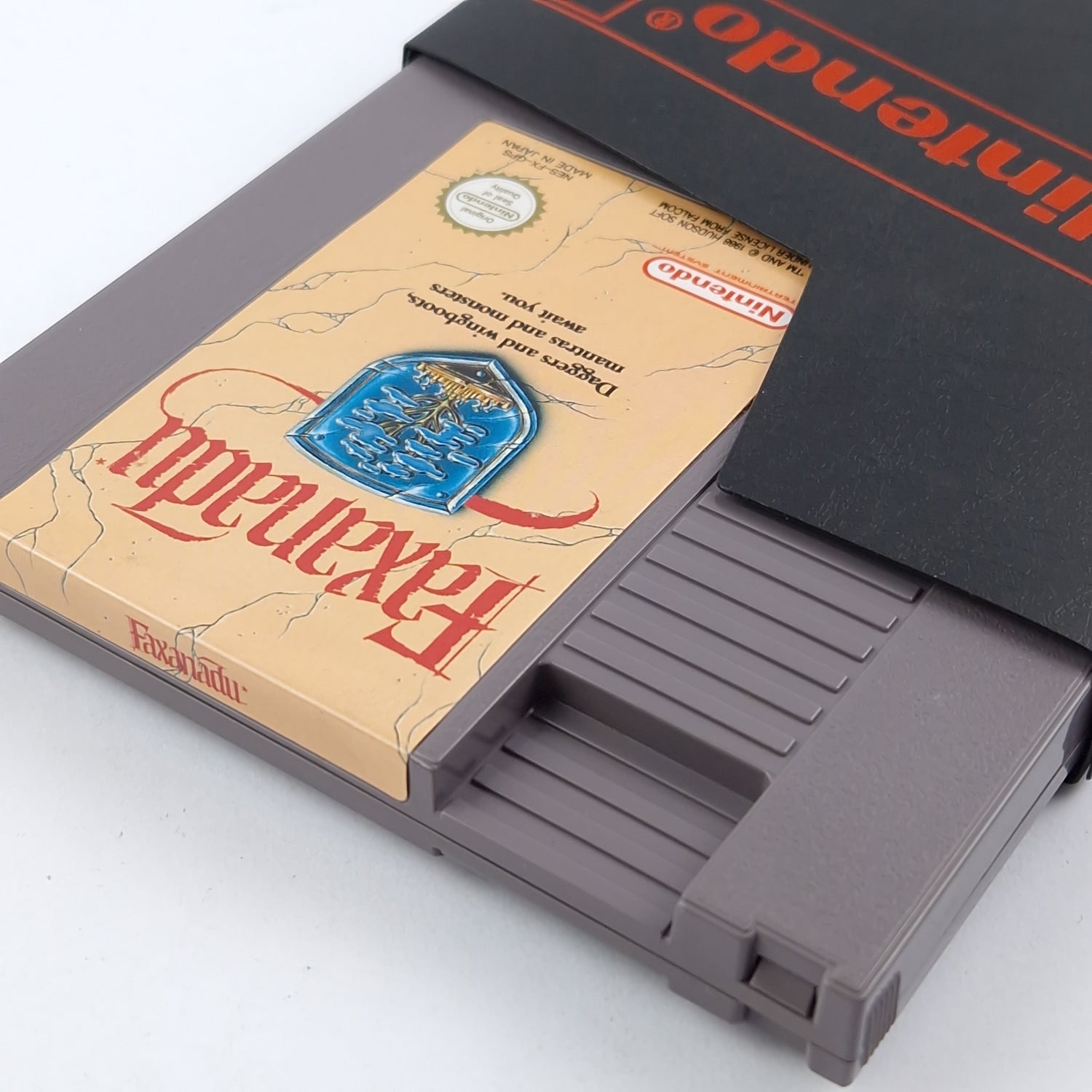 Nintendo NES game: Faxanadu + slipcase - module cartridge / PAL-B GPS
