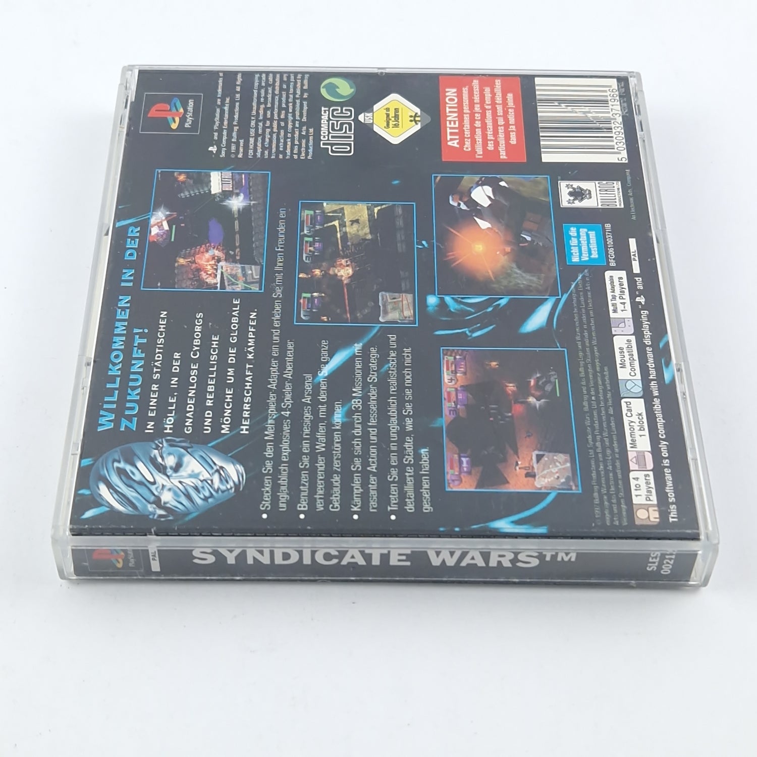 Playstation 1 Game: Syndicate Wars - Sony PS1 PSX / OVP Instructions CD PAL