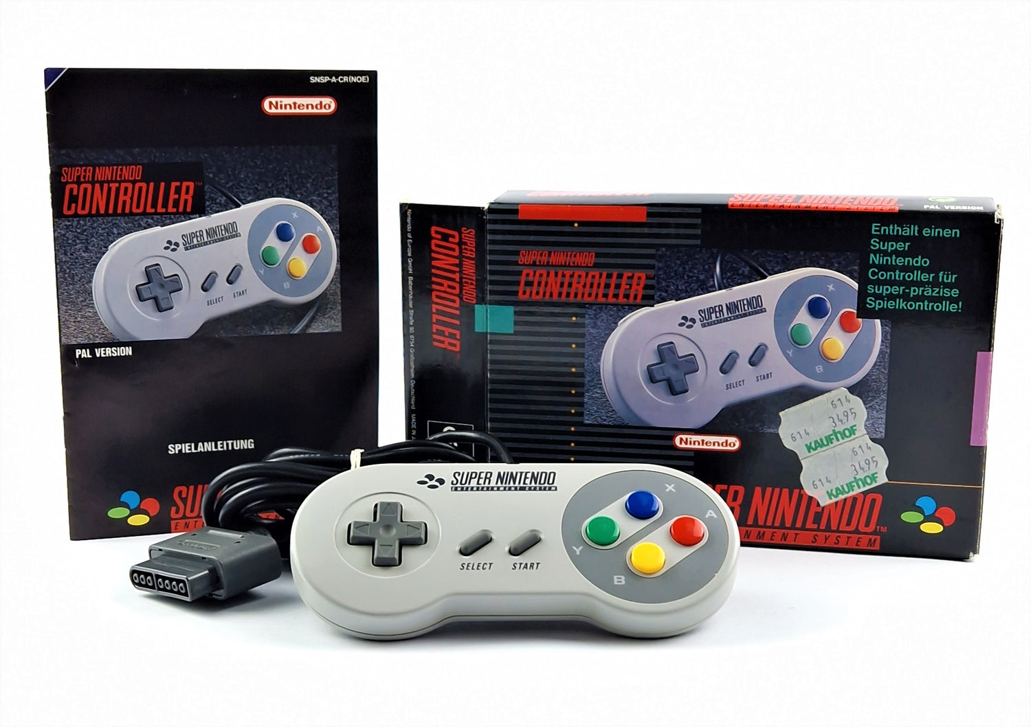 Super Nintendo Zubehör : SNES Controller / Gamepad - OVP Anleitung PAL