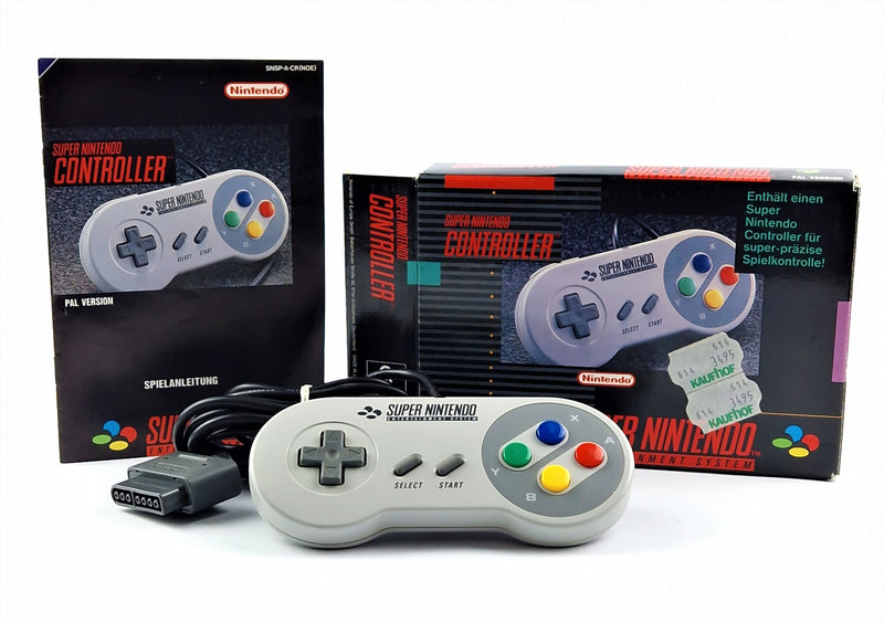 Super Nintendo Zubehör : SNES Controller / Gamepad - OVP Anleitung PAL
