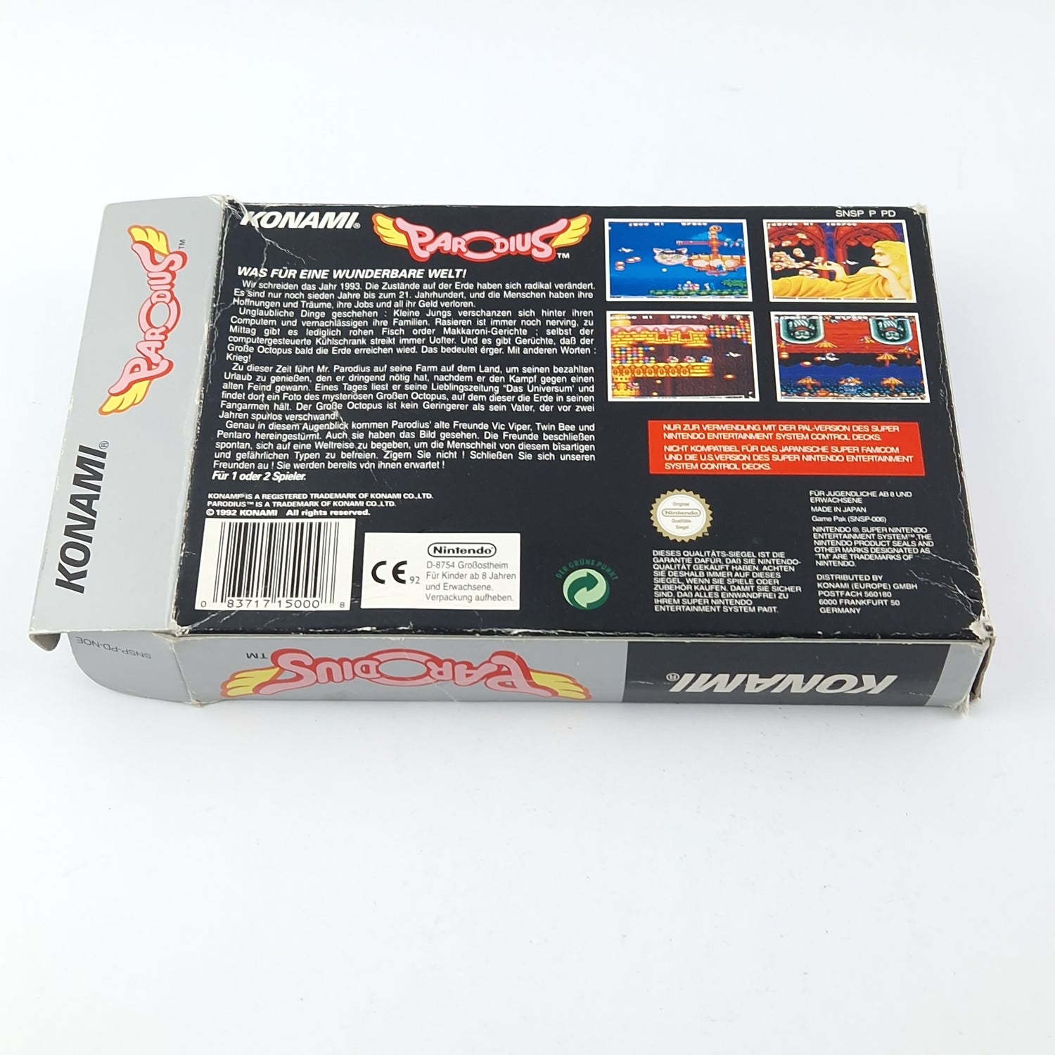 Super Nintendo game: Parodius - original packaging instructions module | SNES PAL Konami