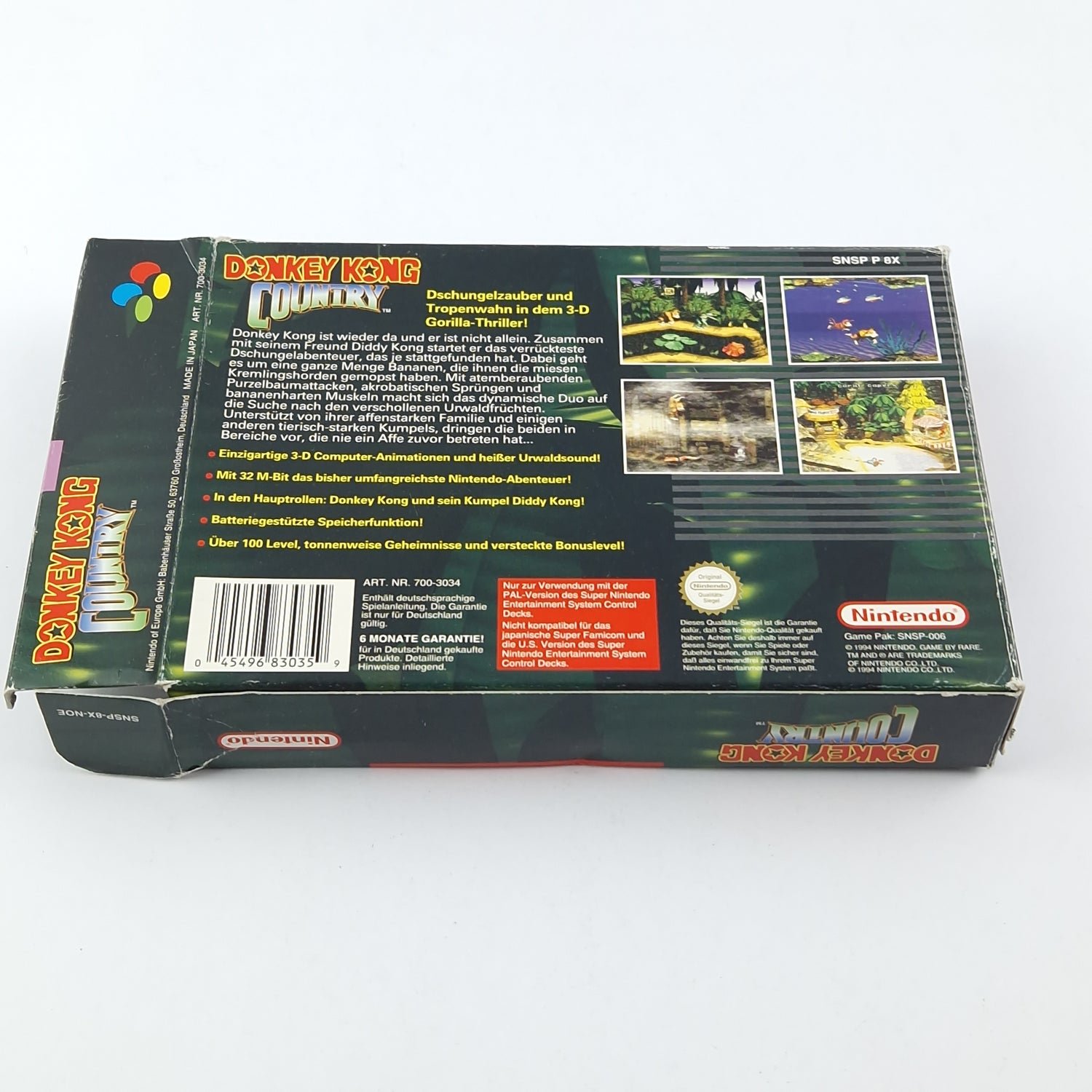 Super Nintendo Spiel : Donkey Kong Country 1 - OVP Anleitung Modul | SNES PAL