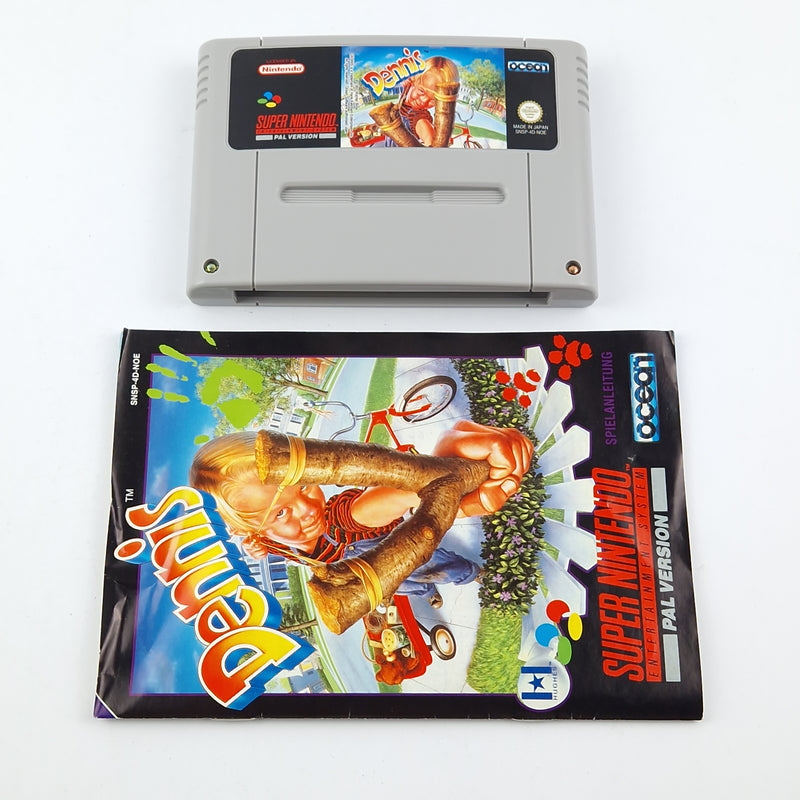 Super Nintendo Spiel : Dennis - OVP Anleitung Modul | SNES PAL