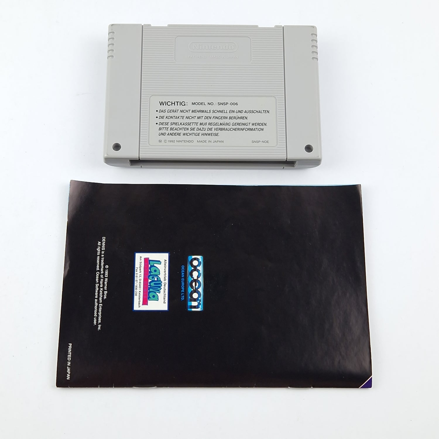 Super Nintendo Spiel : Dennis - OVP Anleitung Modul | SNES PAL