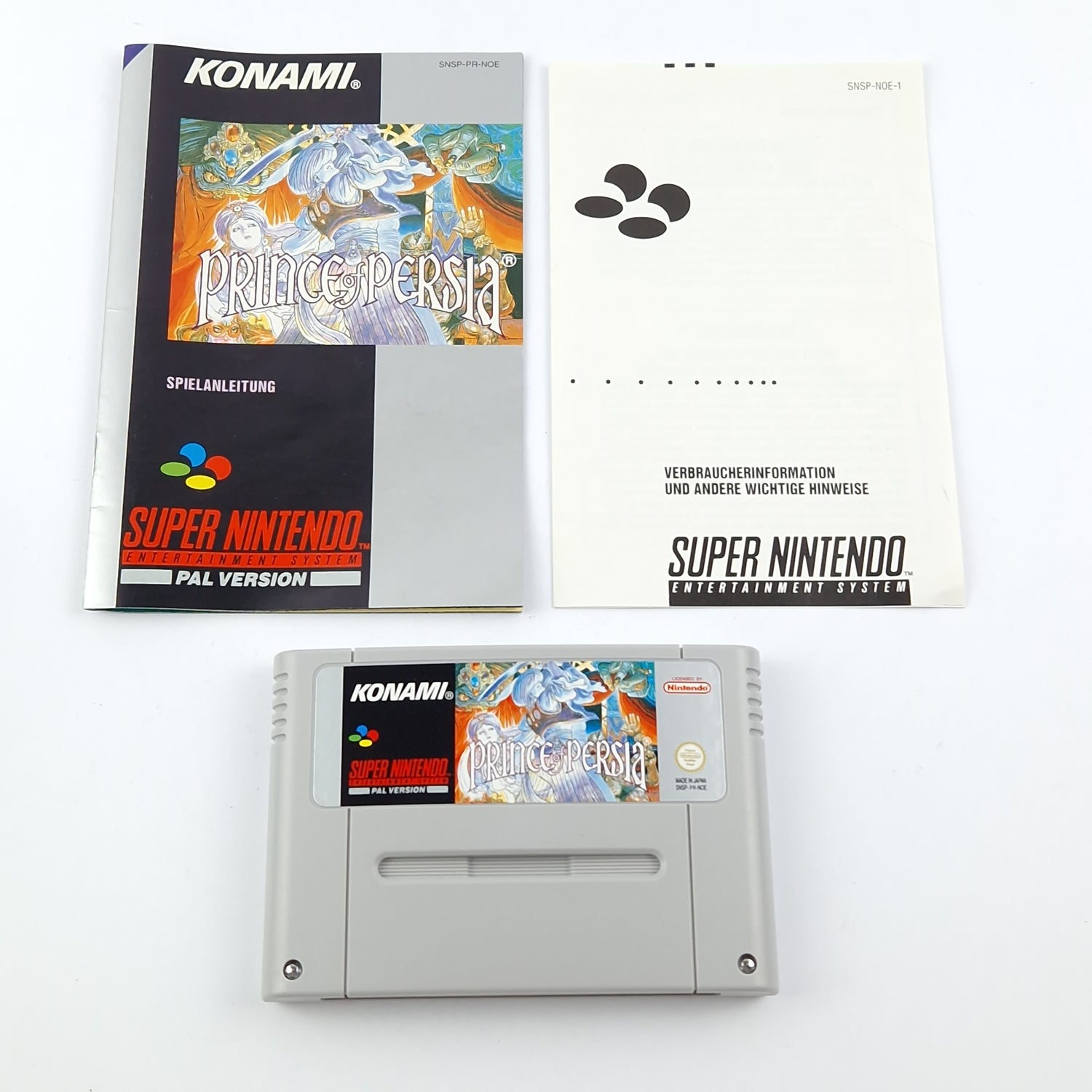 Super Nintendo game: Prince of Persia - OVP instructions module | SNES PAL