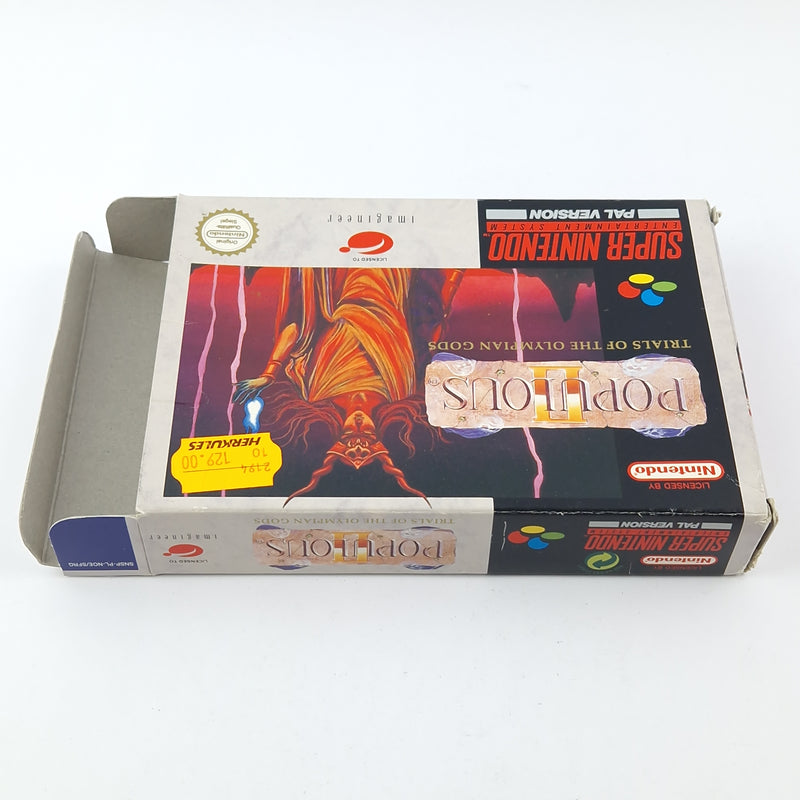 Super Nintendo Game: Populous II 2 - OVP Instructions Module | SNES PAL