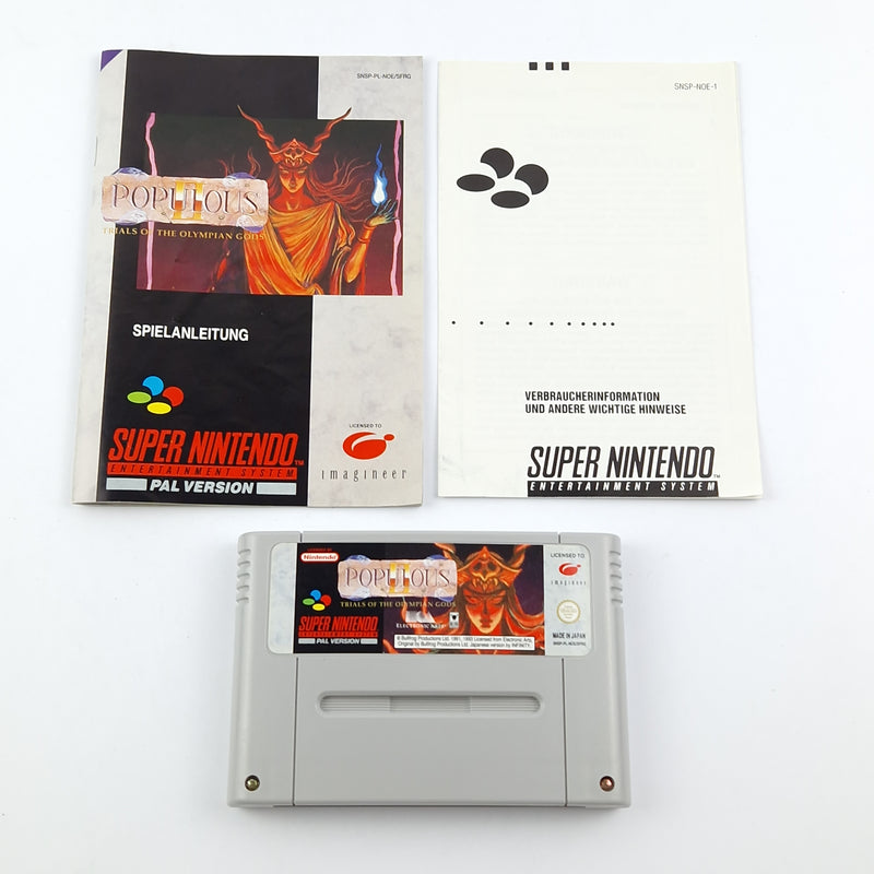 Super Nintendo Game: Populous II 2 - OVP Instructions Module | SNES PAL