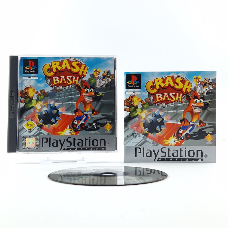 Playstation 1 Spiel : Crash Bash Platinum - OVP Anleitung CD / SONY PS1 PSX PAL