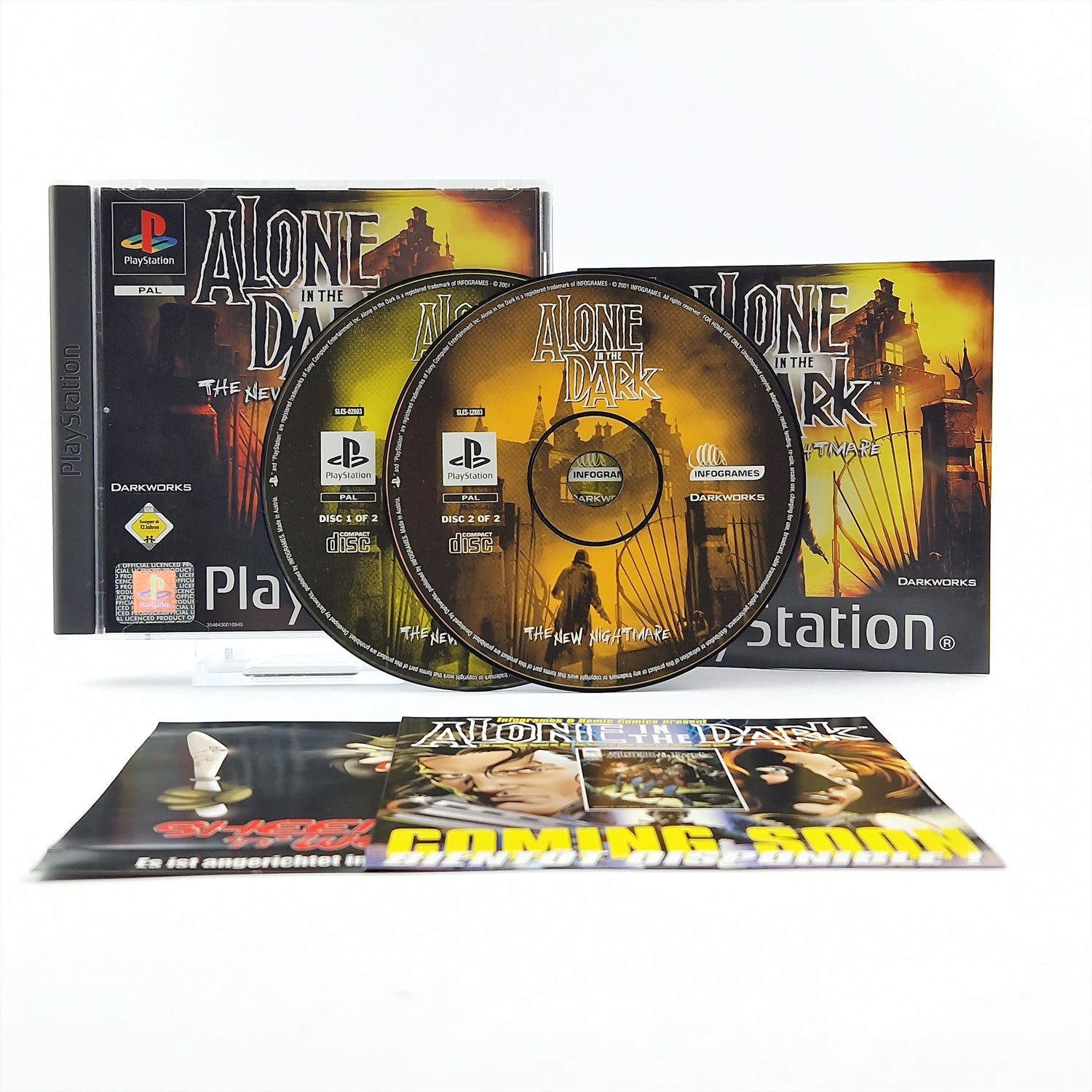 Playstation 1 Spiel : Alone in the Dark - OVP Anleitung CD / SONY PS1 PSX PAL