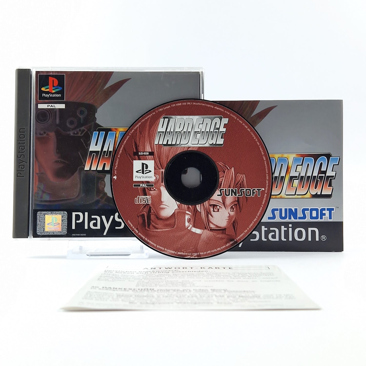 Playstation 1 Spiel : Hard Edge - OVP Anleitung CD / SONY PS1 PSX PAL
