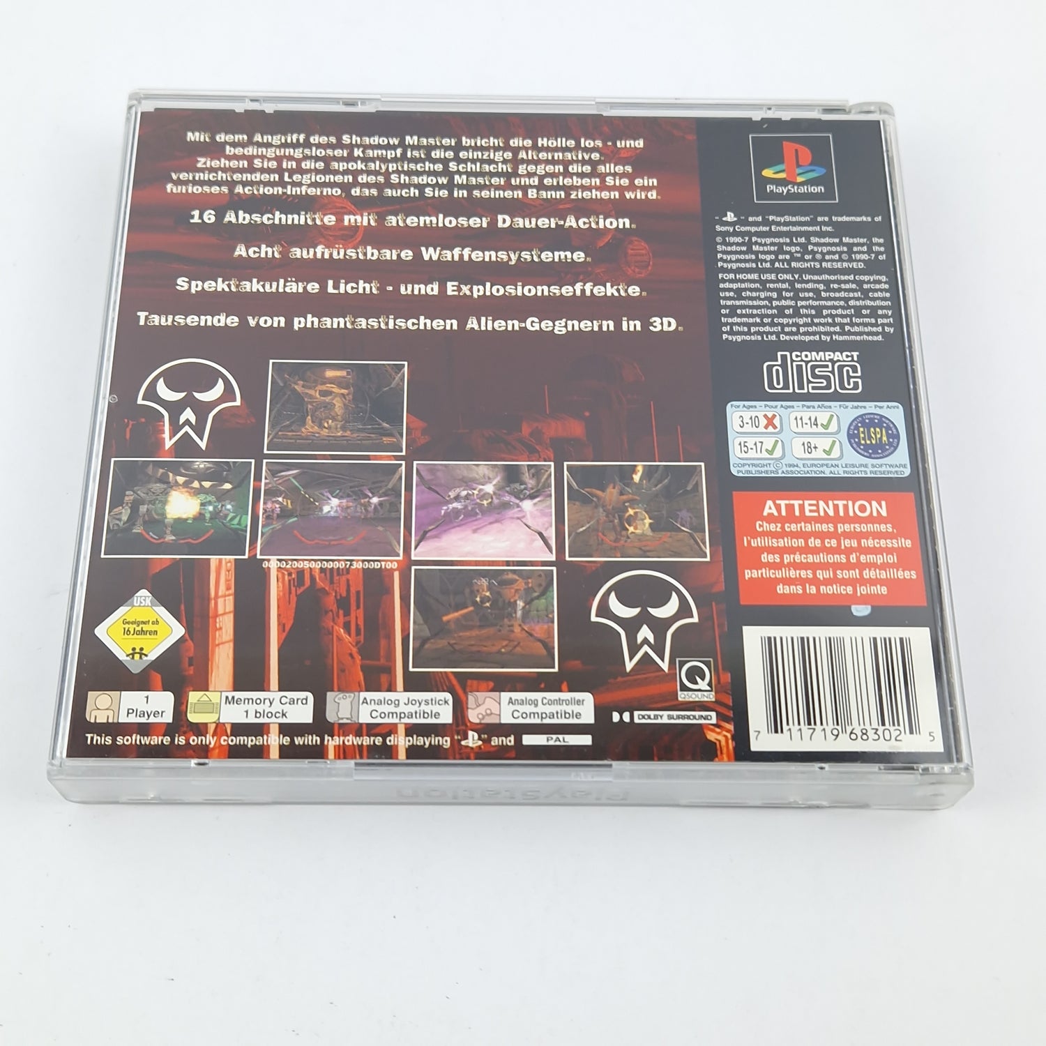Playstation 1 game: Shadowmaster - OVP instructions CD / SONY PS1 PSX PAL