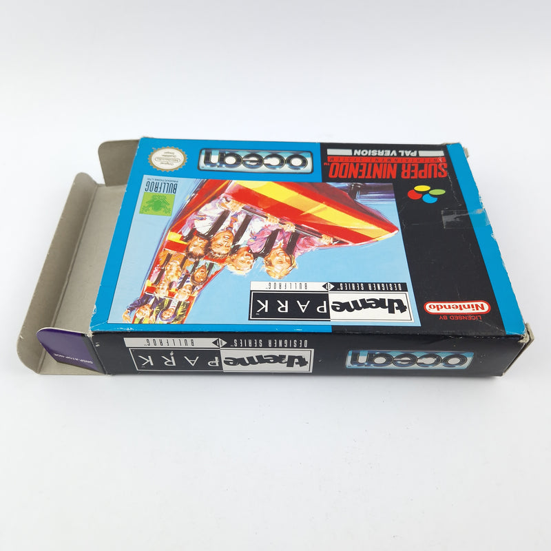 Super Nintendo Spiel : Theme Park - OVP Anleitung Modul / CIB SNES PAL Game