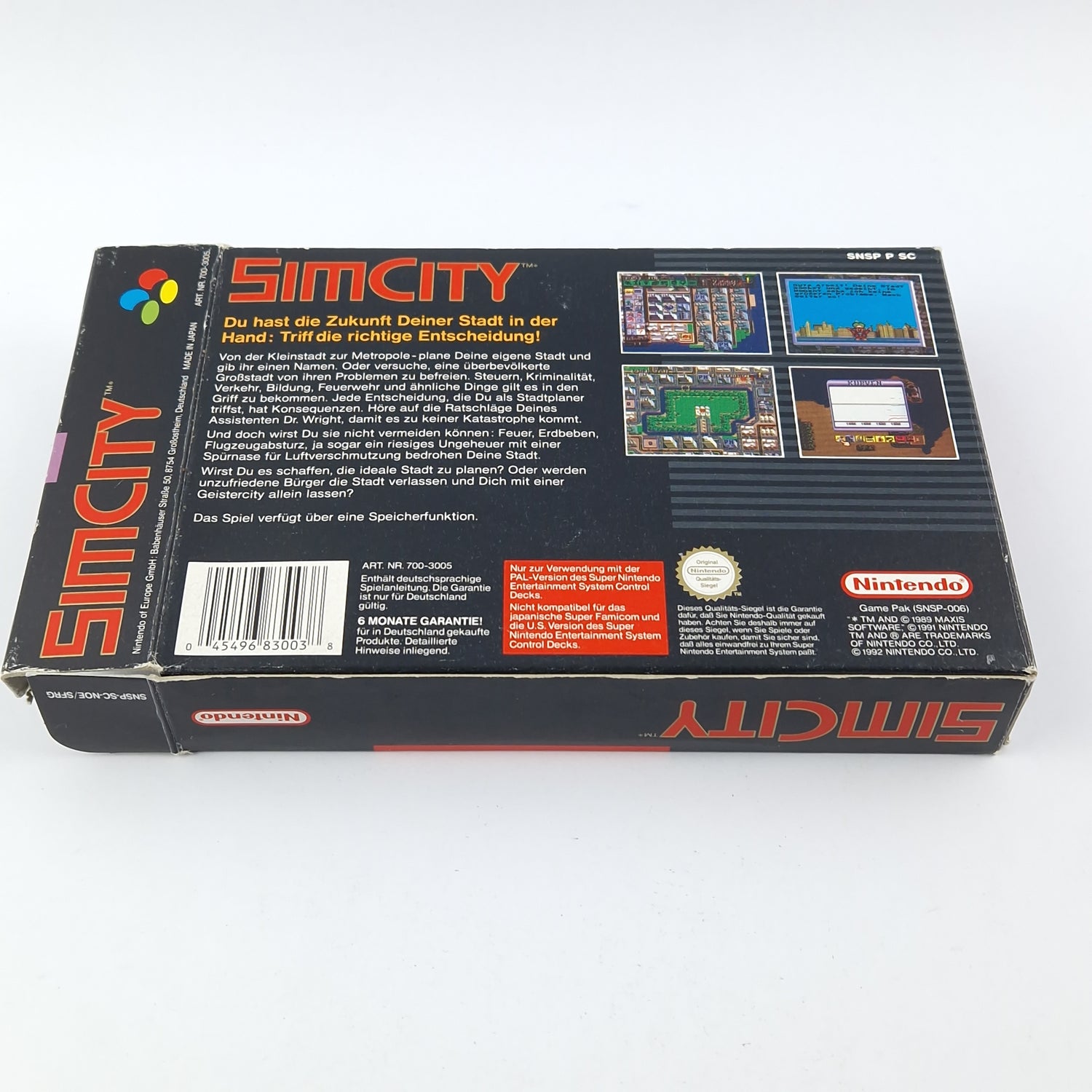 Super Nintendo Spiel : Sim City - OVP Anleitung Modul / CIB SNES PAL Game