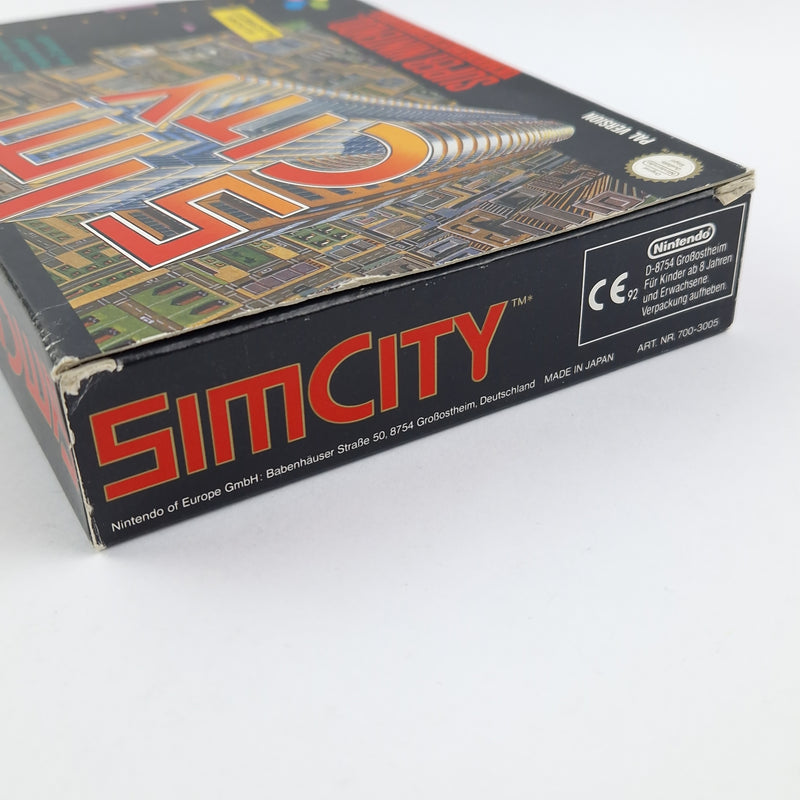 Super Nintendo Spiel : Sim City - OVP Anleitung Modul / CIB SNES PAL Game