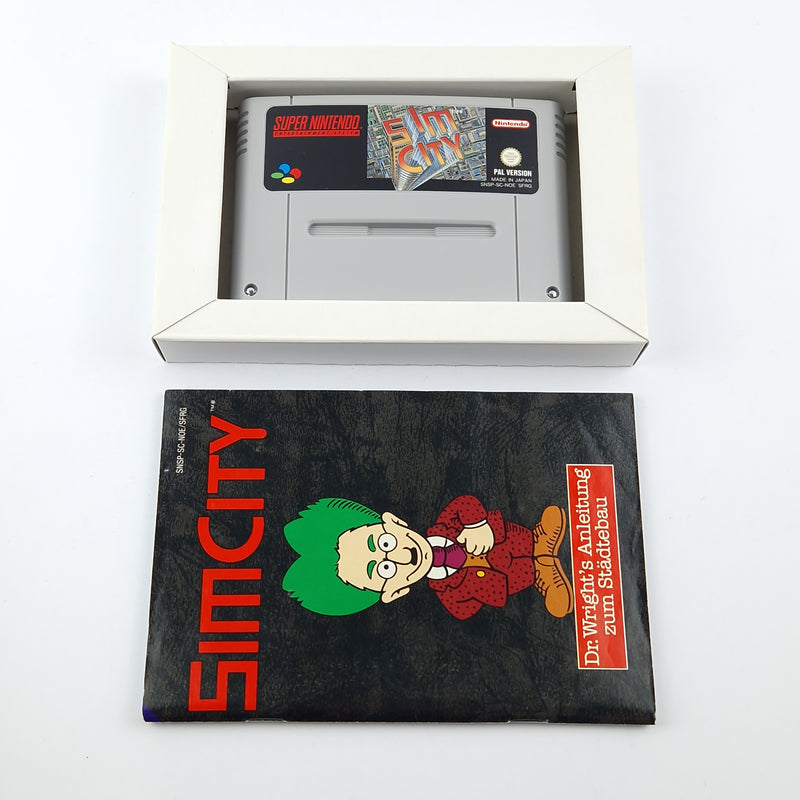 Super Nintendo Spiel : Sim City - OVP Anleitung Modul / CIB SNES PAL Game