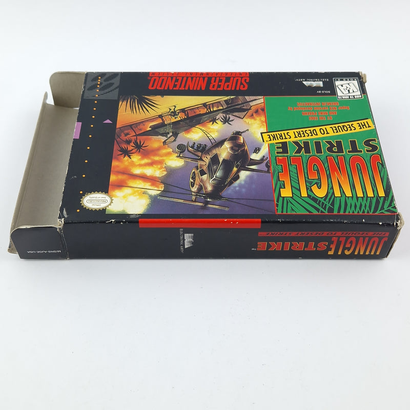 Super Nintendo Spiel : Jungle Strike The Sequel to Desert Strike - OVP CIB SNES