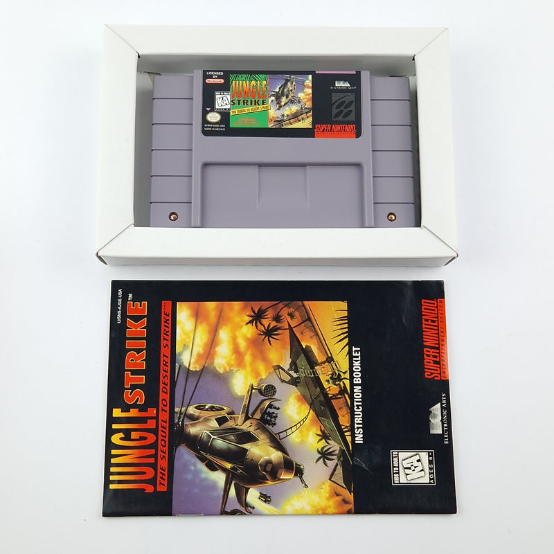 Super Nintendo Spiel : Jungle Strike The Sequel to Desert Strike - OVP CIB SNES