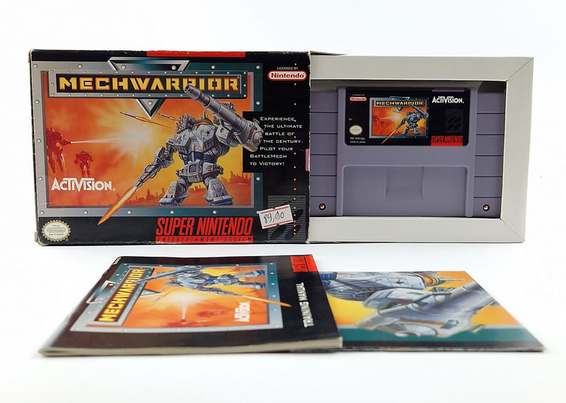 Super Nintendo Spiel : Mechwarrior - OVP Anleitung Modul / SNES Game CIB USA