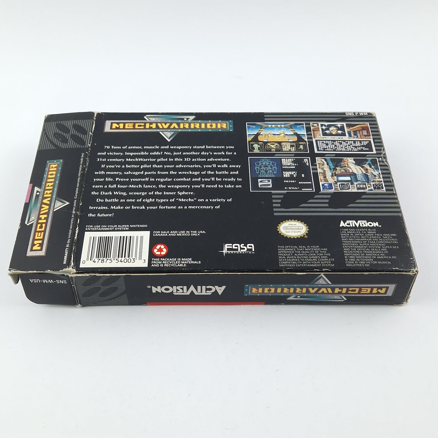 Super Nintendo Spiel : Mechwarrior - OVP Anleitung Modul / SNES Game CIB USA
