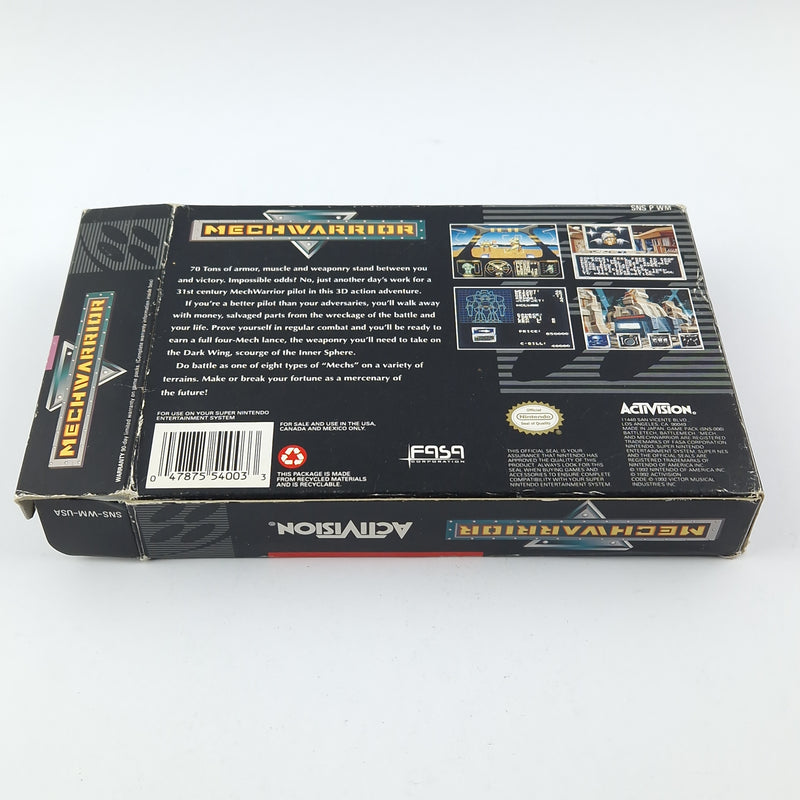 Super Nintendo Spiel : Mechwarrior - OVP Anleitung Modul / SNES Game CIB USA