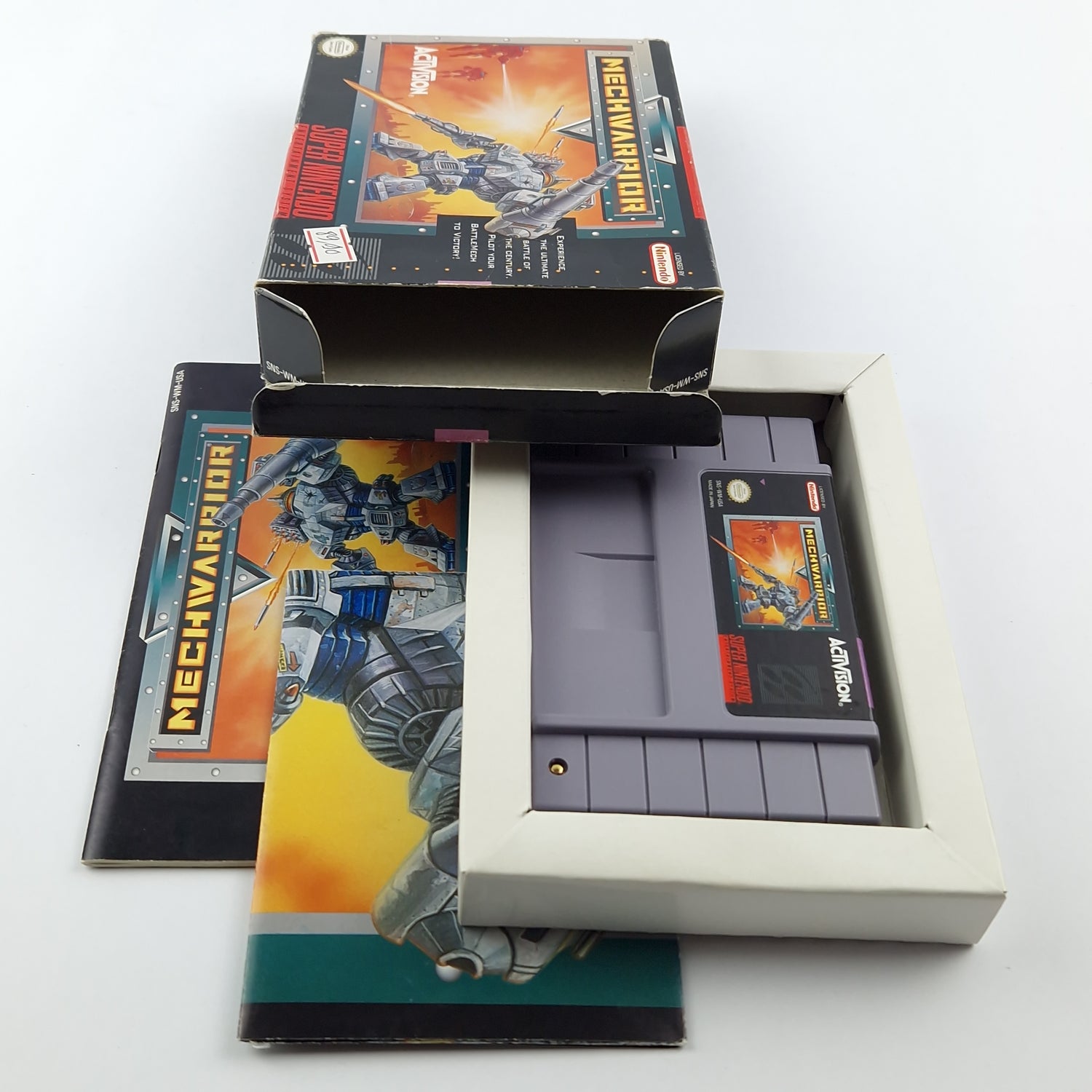 Super Nintendo Spiel : Mechwarrior - OVP Anleitung Modul / SNES Game CIB USA
