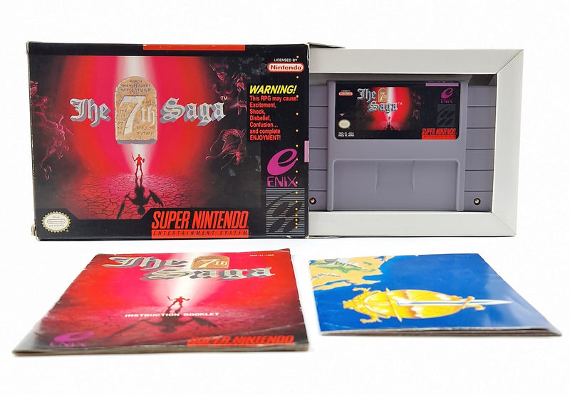 Super Nintendo Spiel : The 7th Saga - OVP / SNES Game CIB USA ENIX