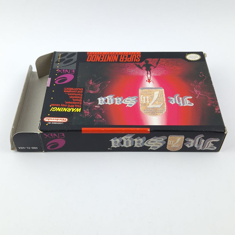 Super Nintendo Spiel : The 7th Saga - OVP / SNES Game CIB USA ENIX