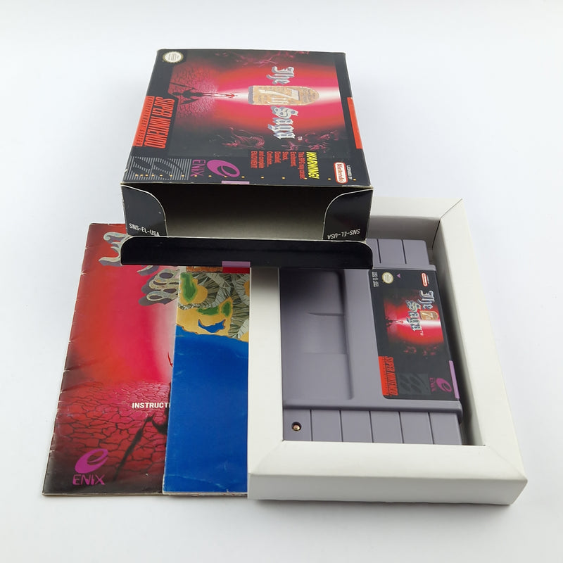 Super Nintendo Spiel : The 7th Saga - OVP / SNES Game CIB USA ENIX