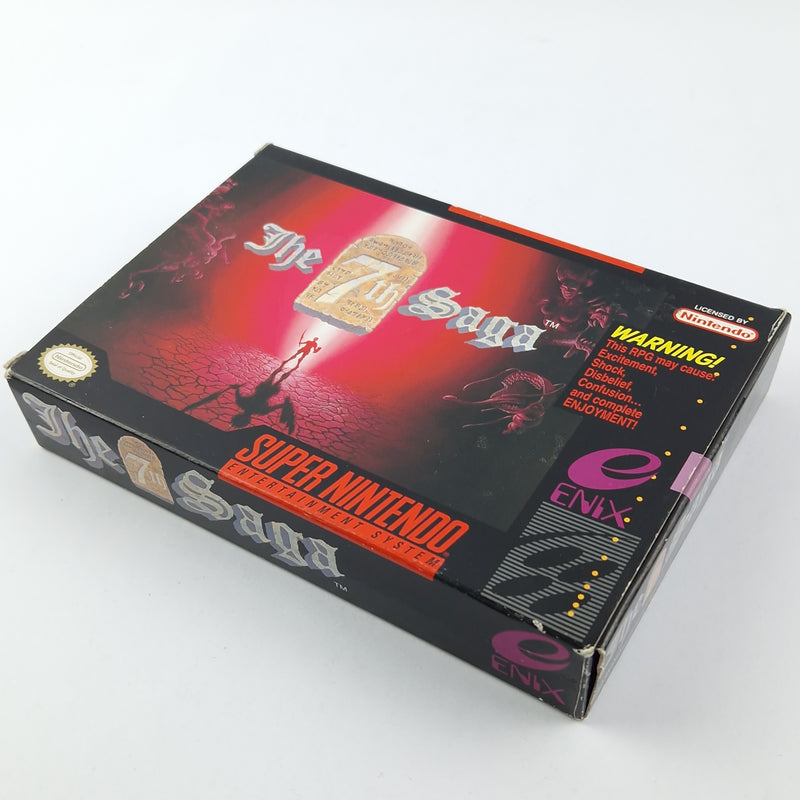 Super Nintendo Spiel : The 7th Saga - OVP / SNES Game CIB USA ENIX
