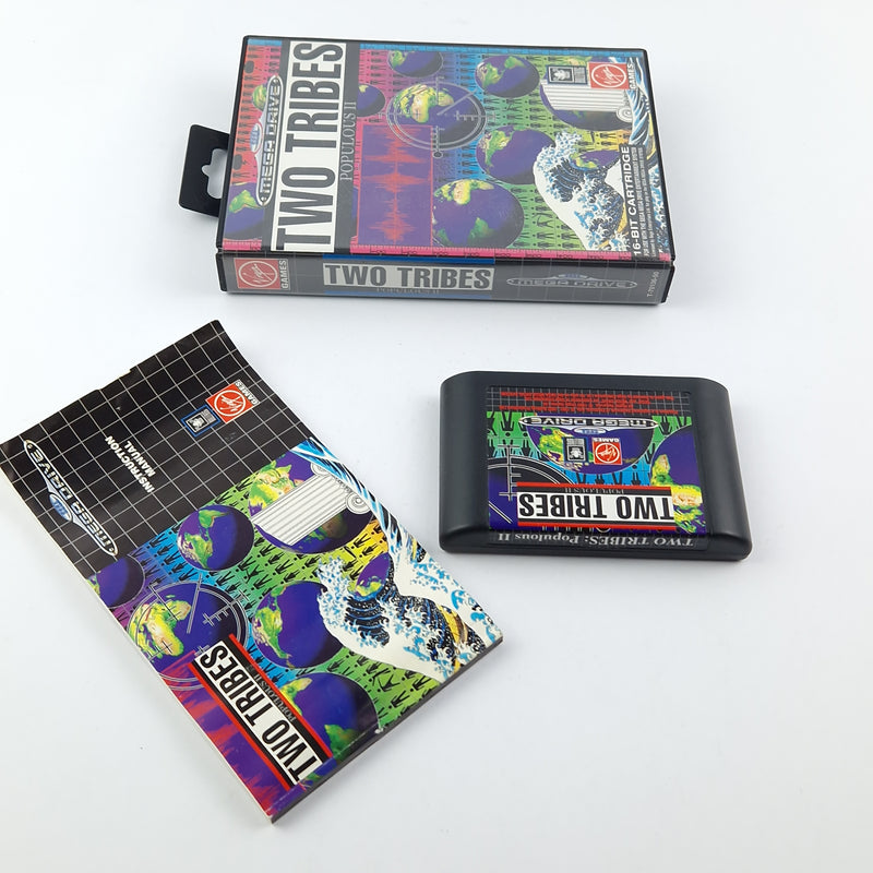 Sega Mega Drive Game: Two Tribes Populous II - OVP Instructions Module | MD PAL