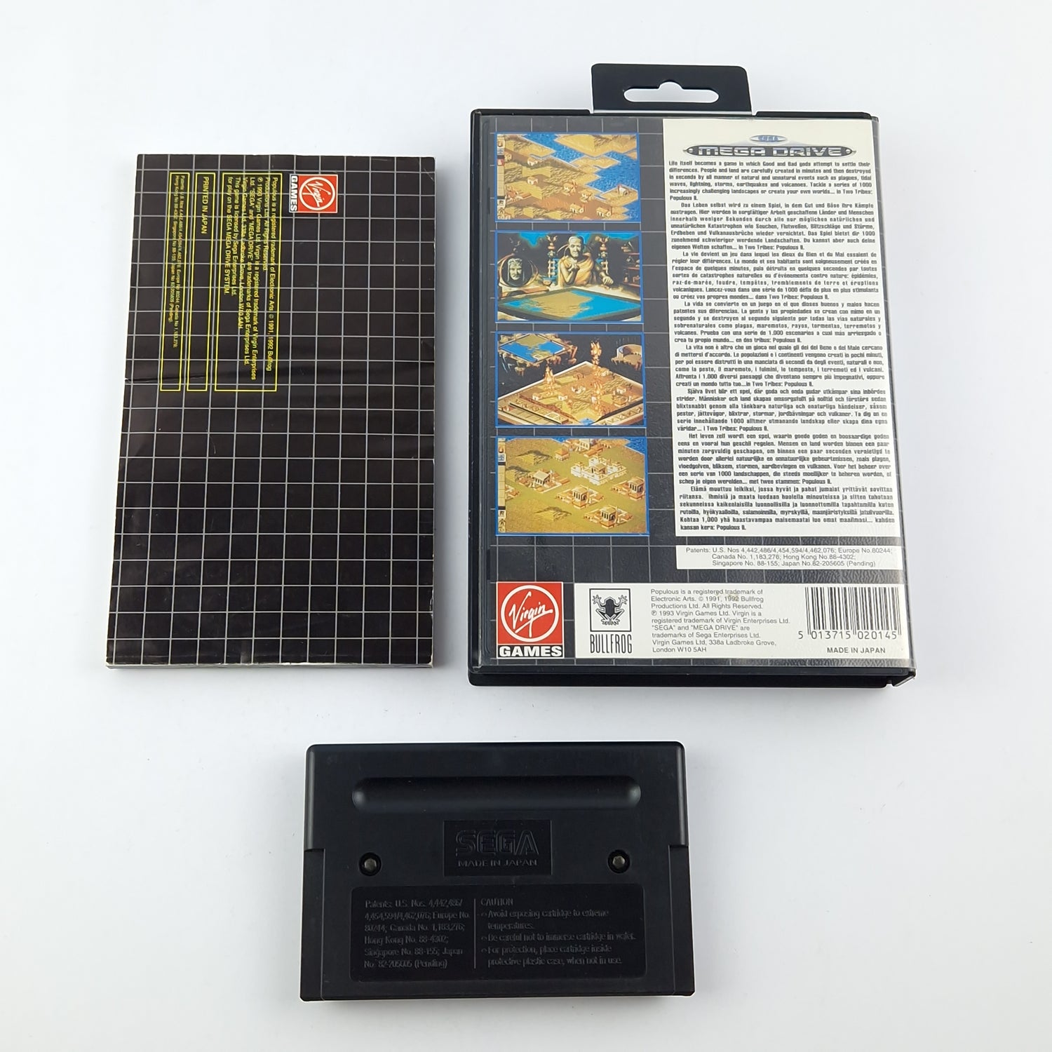 Sega Mega Drive Game: Two Tribes Populous II - OVP Instructions Module | MD PAL