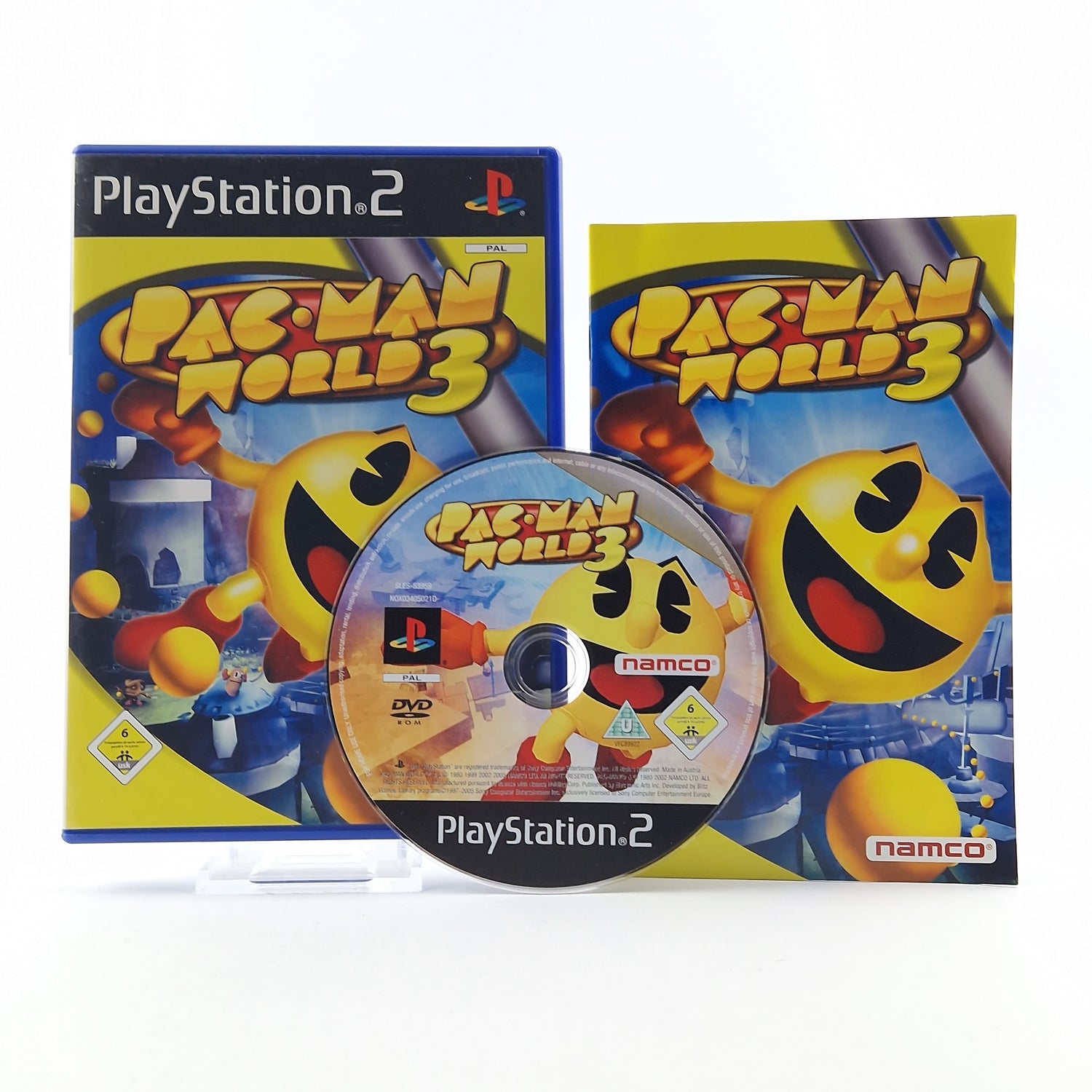 Playstation 2 Spiel : Pac-Man World 3 - OVP Anleitung CD / SONY PS2 Game Pacman