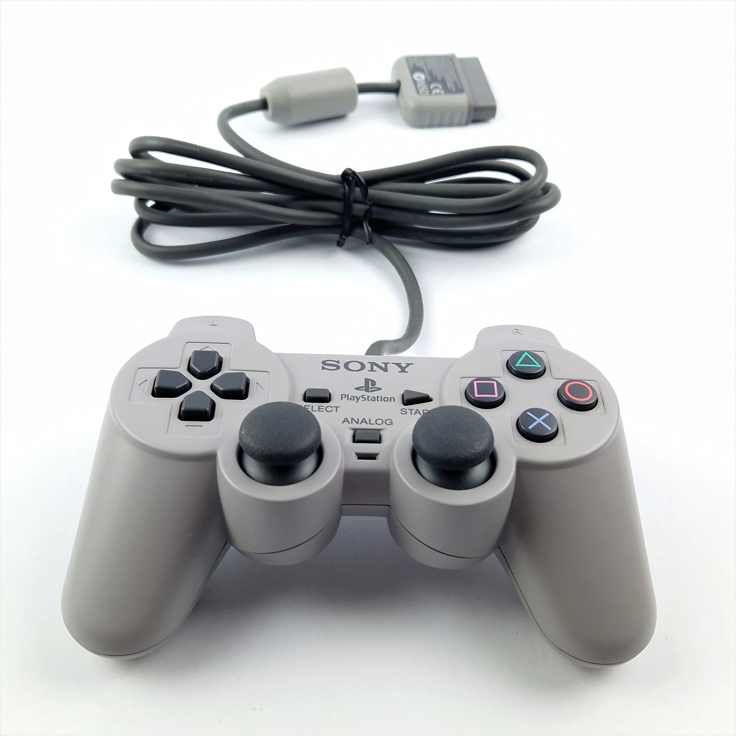 Playstation 1 Controller : Original Sony PS1 Analog DualShock Controller Grau