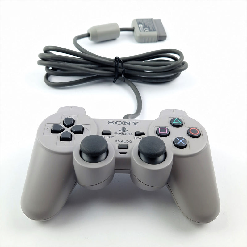 Playstation 1 Controller : Original Sony PS1 Analog DualShock Controller Grau