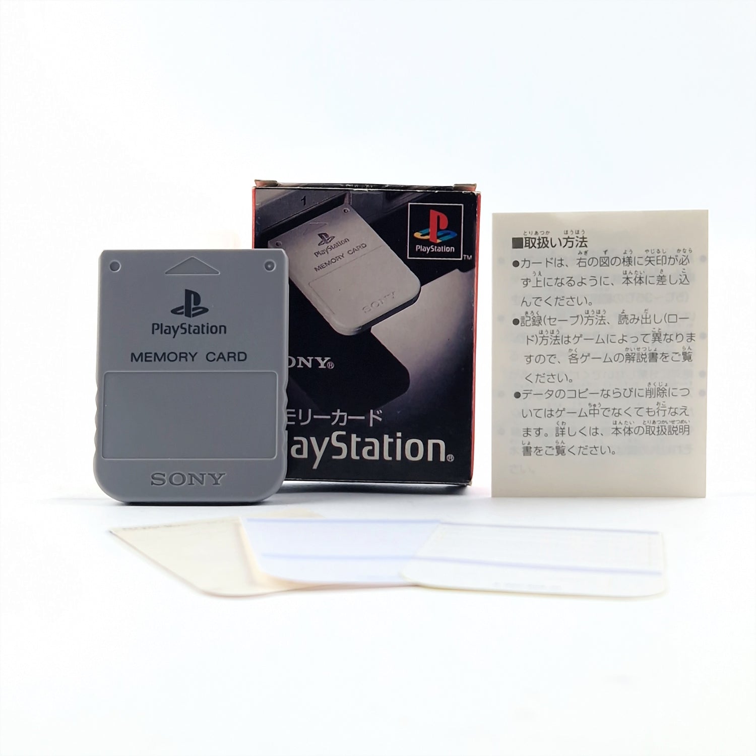 Playstation 1 Speicherkarte : Memory Card Grau mit OVP - JAPAN OVP
