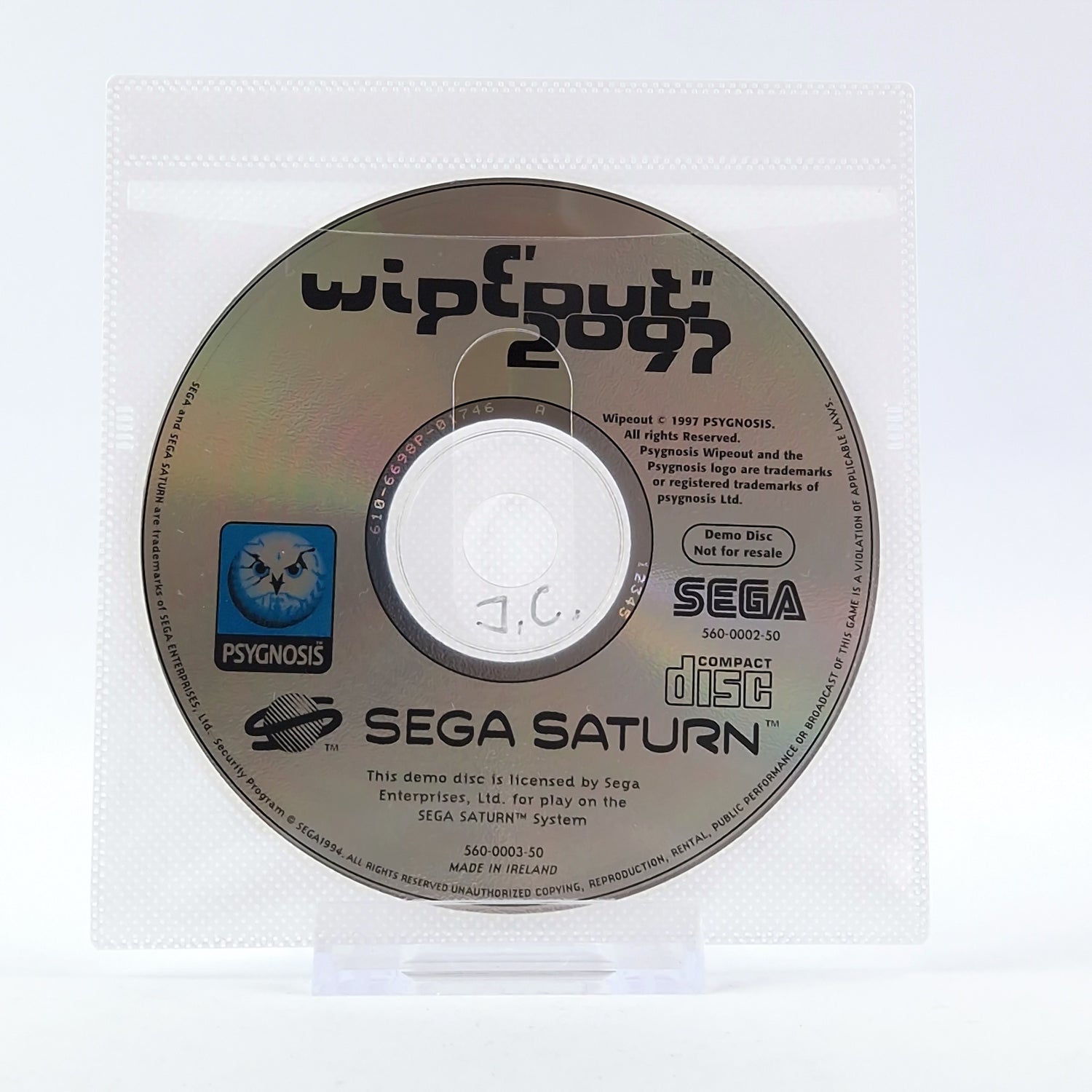 Sega Saturn game: Wipeout 2097 - ONLY CD DEMO disc without original packaging and instructions PAL