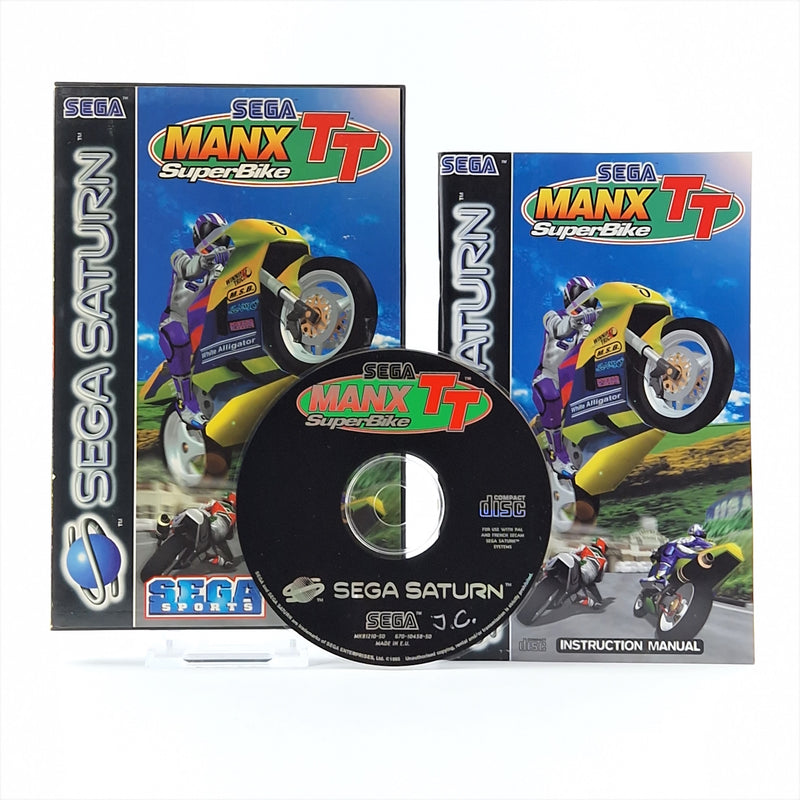 Sega Saturn Game: Manx TT Superbike - OVP Instructions PAL Disk / PAL Sega Sports