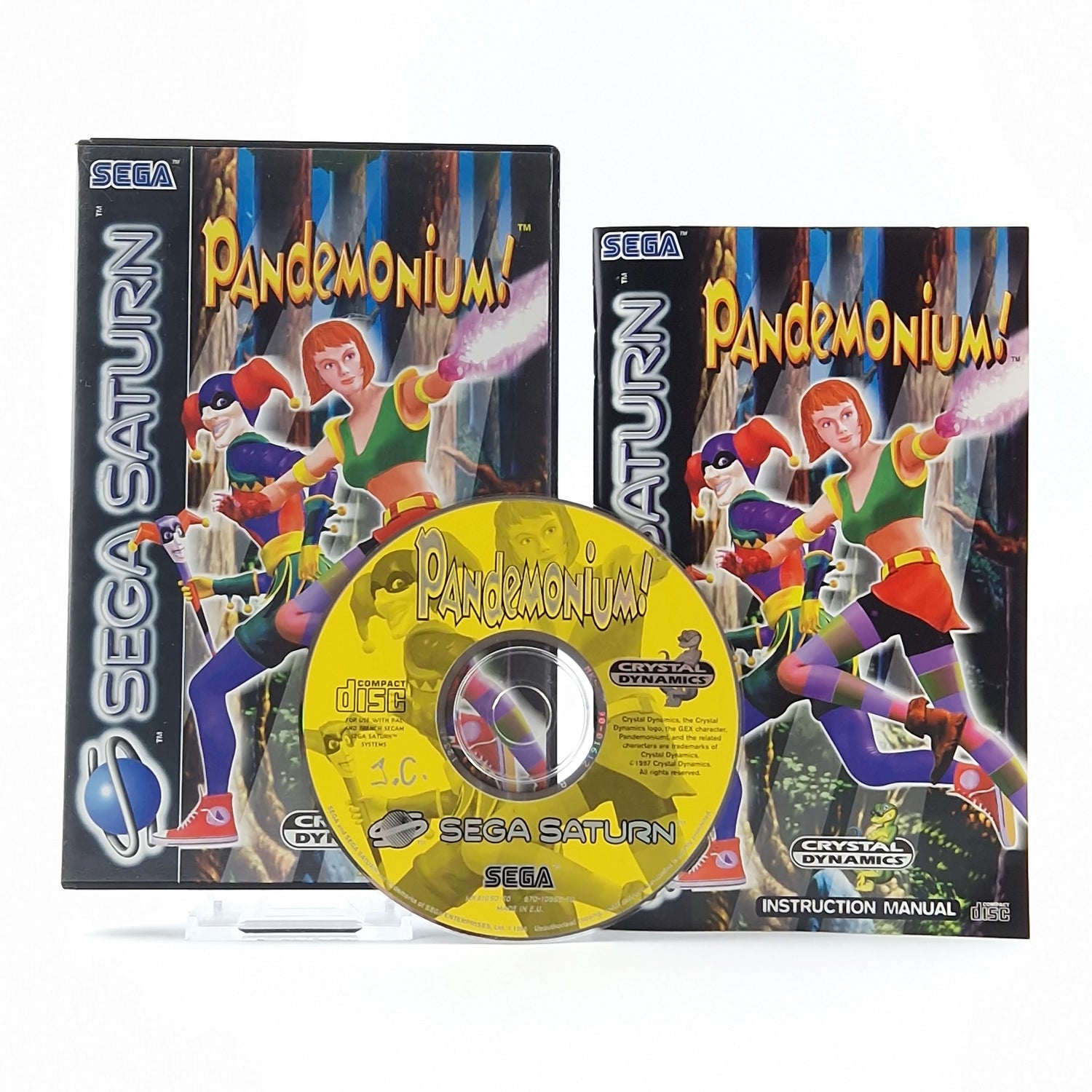 Sega Saturn Spiel : Pandemonium! - OVP Anleitung PAL Disk / PAL