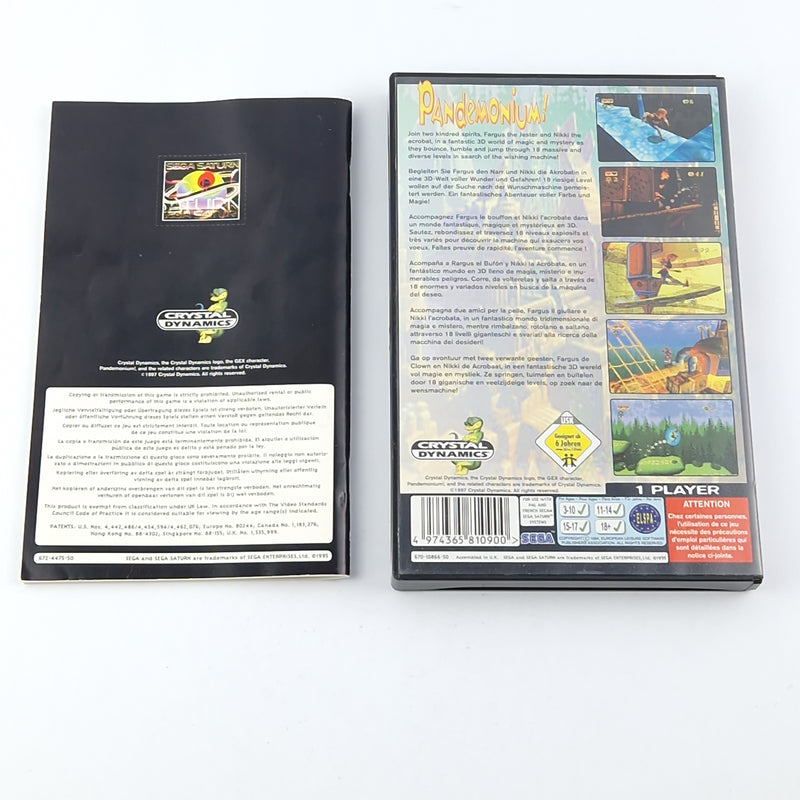 Sega Saturn Game: Pandemonium! - Original packaging instructions PAL disk / PAL