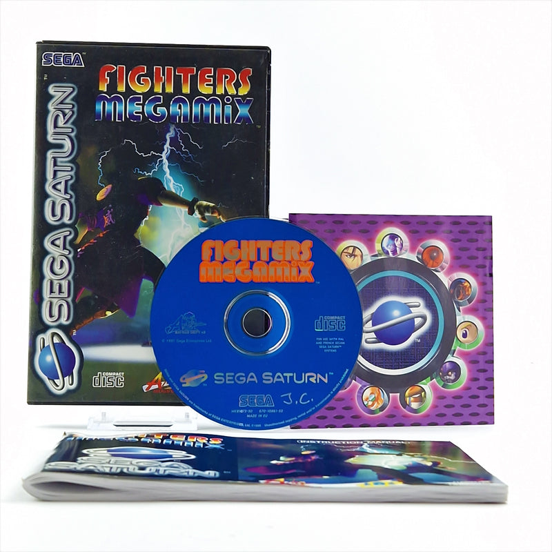 Sega Saturn Game: Fighters Megamix - OVP Instructions PAL Disk / PAL