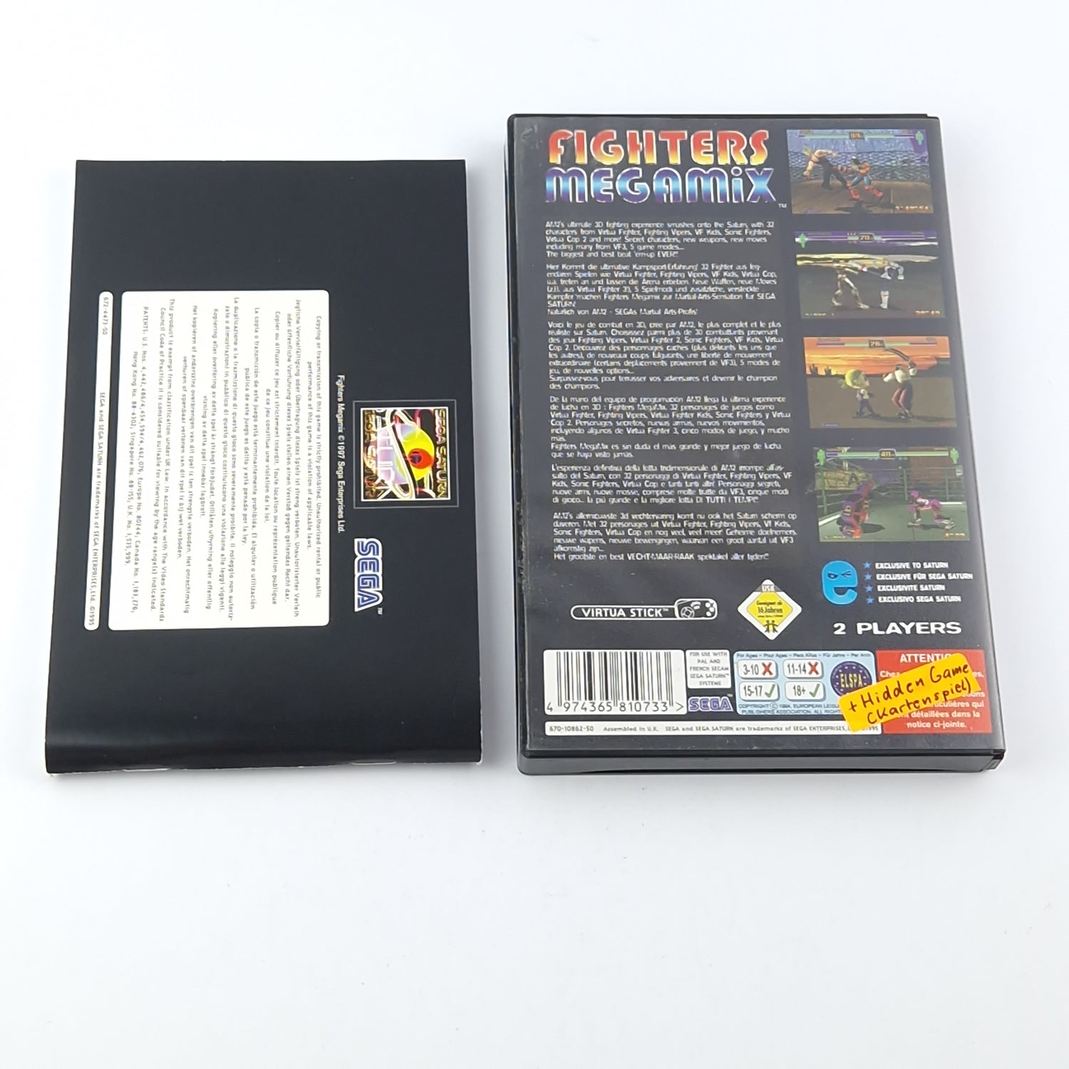 Sega Saturn Game: Fighters Megamix - OVP Instructions PAL Disk / PAL