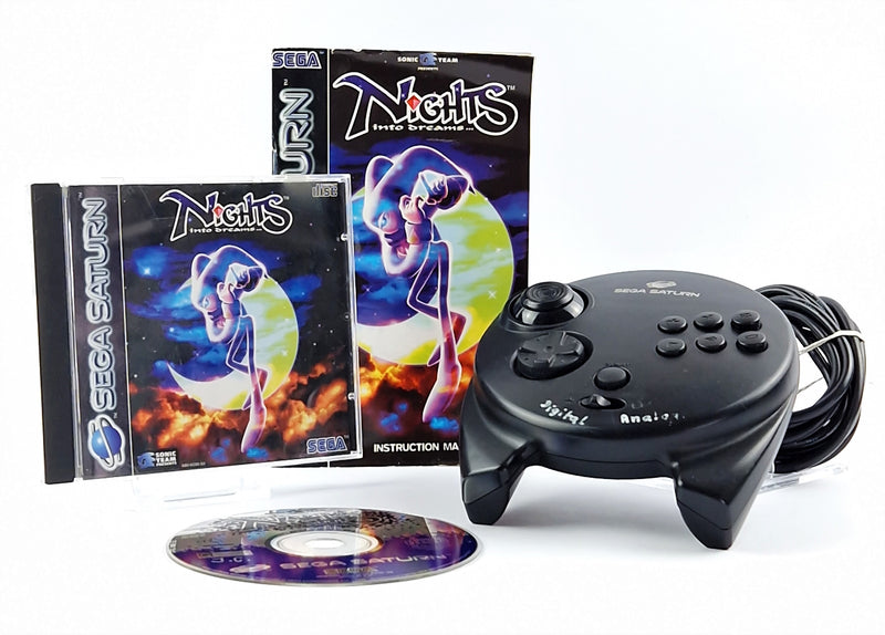 Sega Saturn Game: Nights into Dreams + 3D Control Pad - OVP Instructions CD PAL