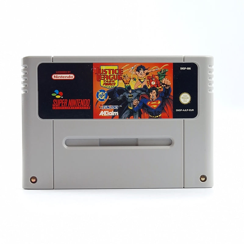Super Nintendo Spiel : Justice League Task Force - SNES Modul Cartridge PAL EUR