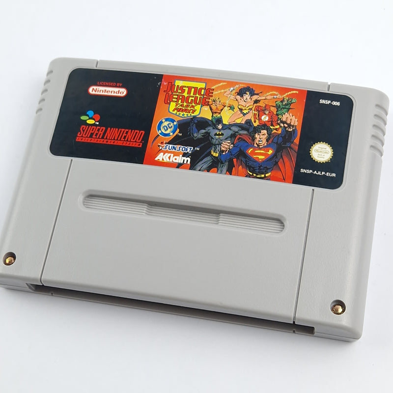 Super Nintendo Spiel : Justice League Task Force - SNES Modul Cartridge PAL EUR