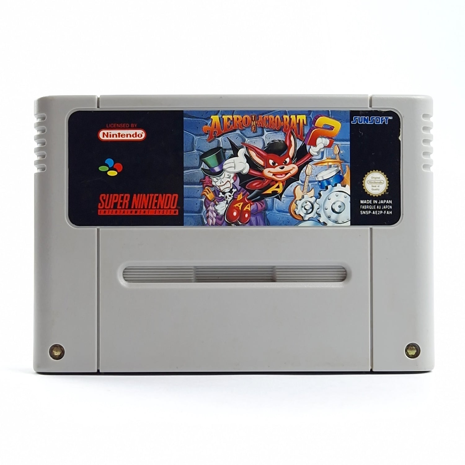 Super Nintendo Spiel : Aero The Acro Bat 2 - SNES Modul Cartridge PAL FAH