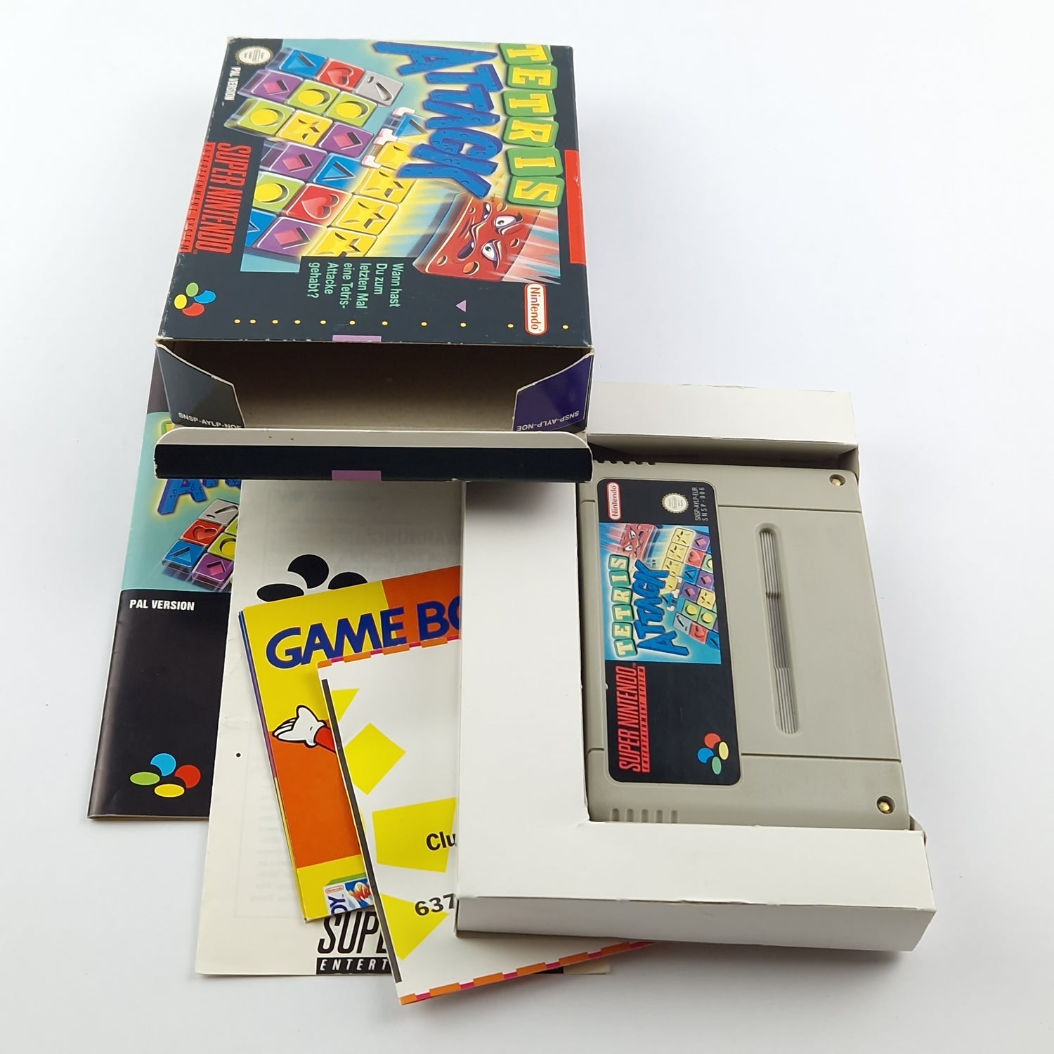 Super Nintendo Spiel : Tetris Attack - OVP Anleitung Modul / SNES Cartridge PAL