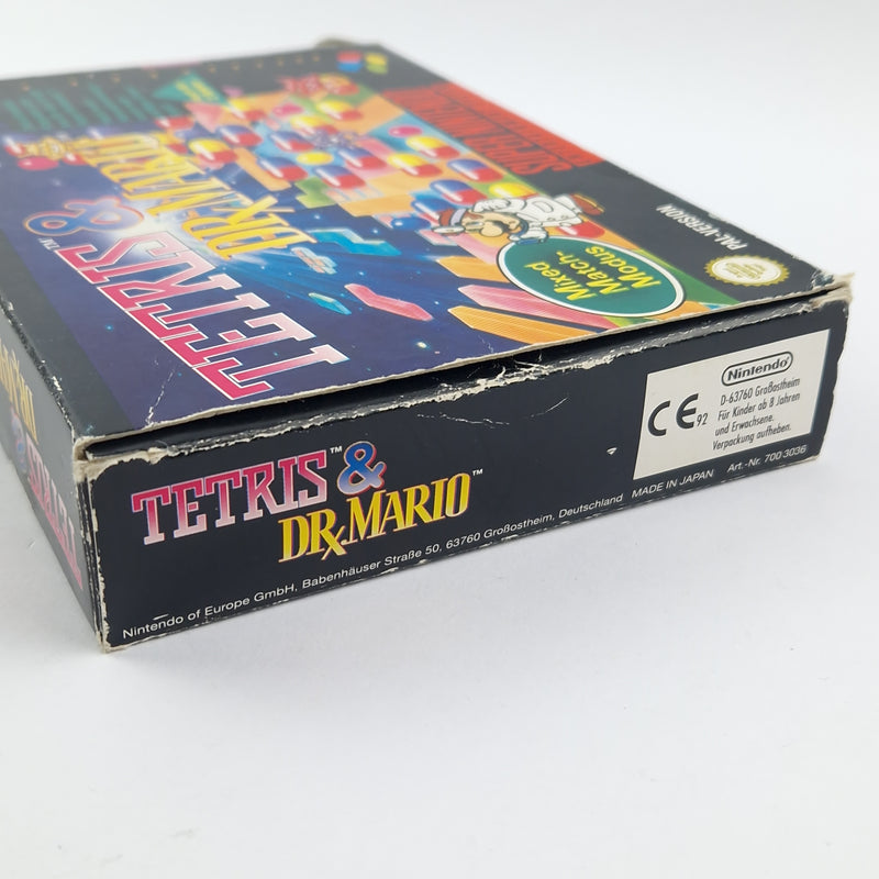 Super Nintendo Spiel : Tetris & Dr. Mario - OVP Anleitung Modul  SNES Cartridge