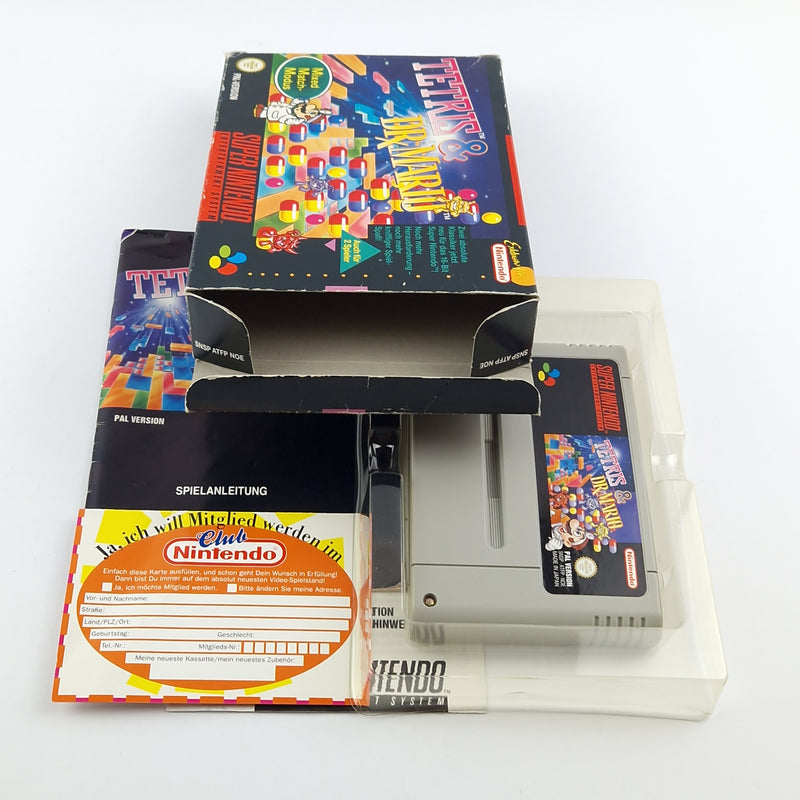 Super Nintendo Spiel : Tetris & Dr. Mario - OVP Anleitung Modul  SNES Cartridge