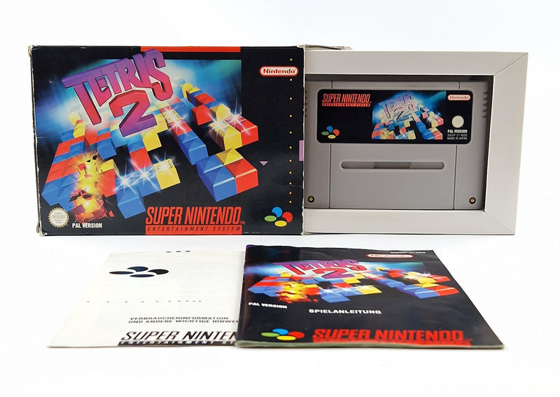 Super Nintendo Spiel : Tetris 2 - OVP Anleitung Modul / SNES Cartridge PAL