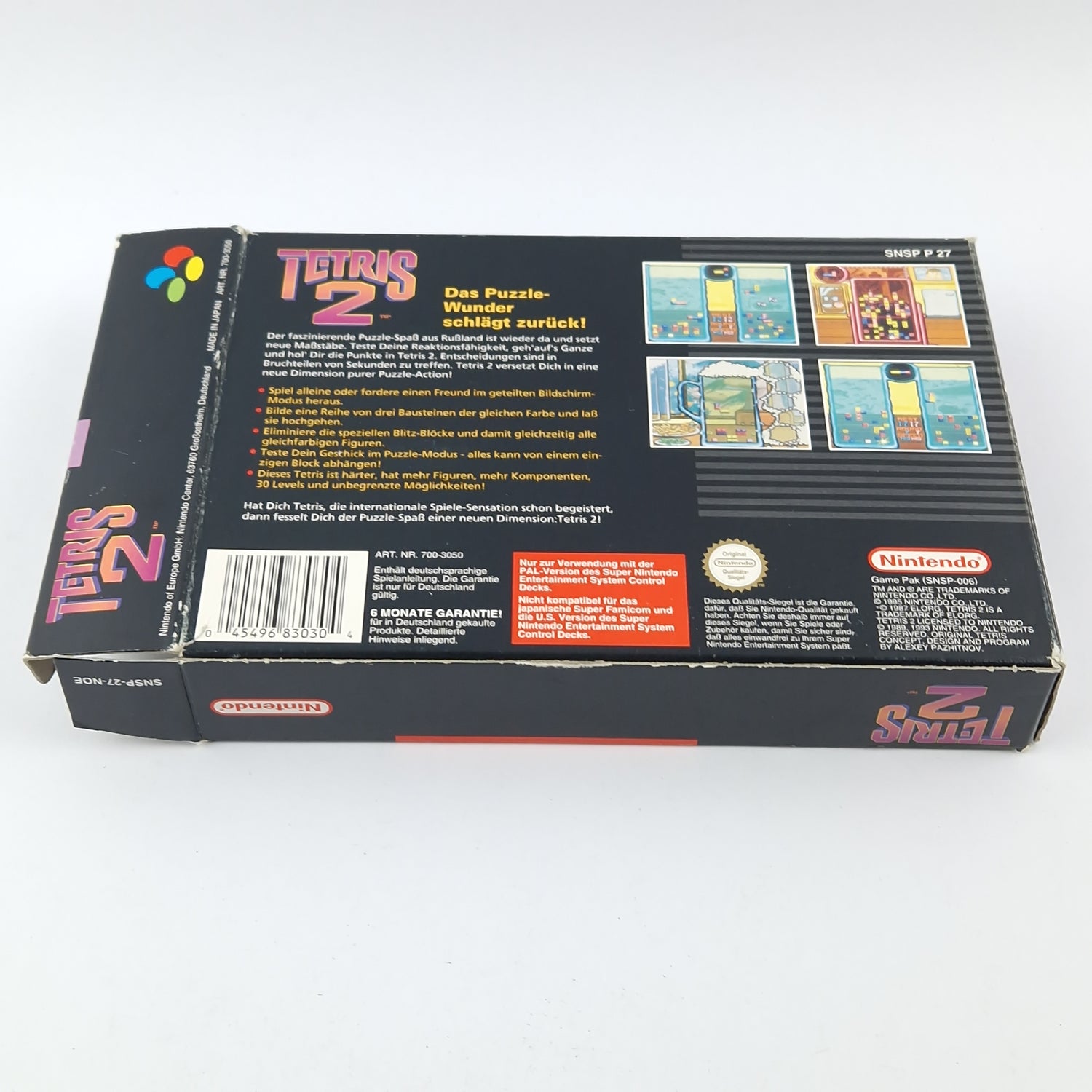 Super Nintendo Spiel : Tetris 2 - OVP Anleitung Modul / SNES Cartridge PAL